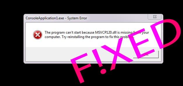 fix msvcp120.dll