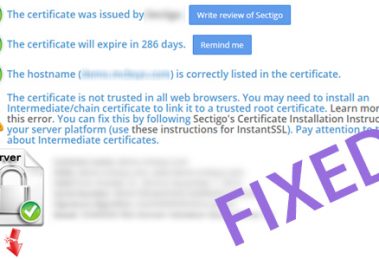 ssl intermediate certificate error